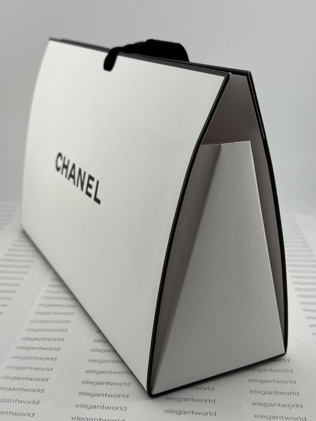 CHANEL Origami Signature GIFT BOX w/ Ribbon & Tissue 8.75" x 5.5" x 3" AUTHENTIC