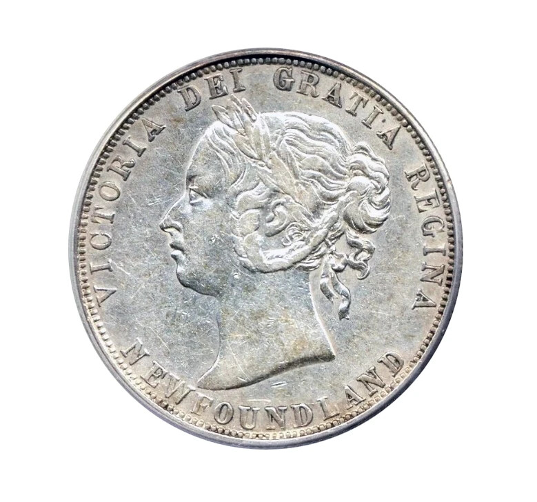1885 Newfoundland 50 Cent - Choice Extremely Fine, PCGS EF 45
