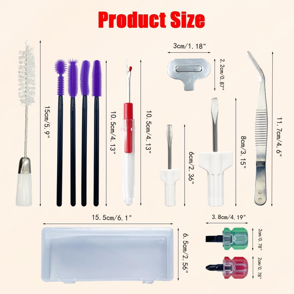 21 Pieces Sewing Machine Cleaning Kit,Sewing Machine Repair Tools Include Tweeze
