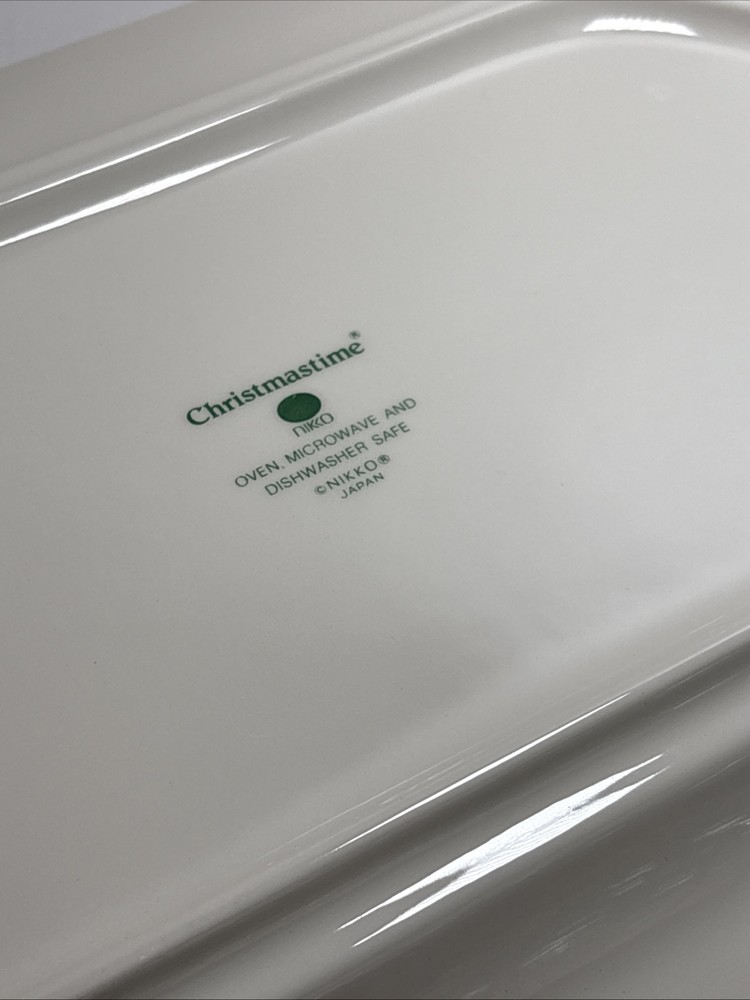 Christmastime Nikko Meat Serving Platter Octagonal 16"