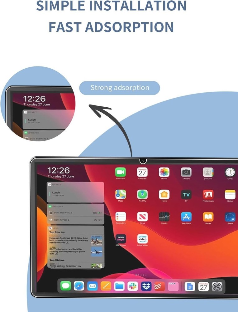 (2 Pack) FEONAL D126 11 Inch Android 15 Tablet Screen Protector Tempered Glass