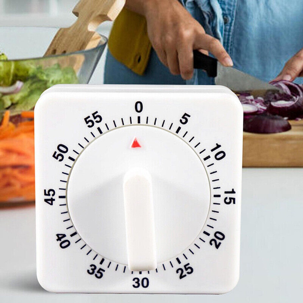 Mechanical Timer Game Count Down Counter 1Hr/60Min Alarm Kitchen Cooking Tool H
