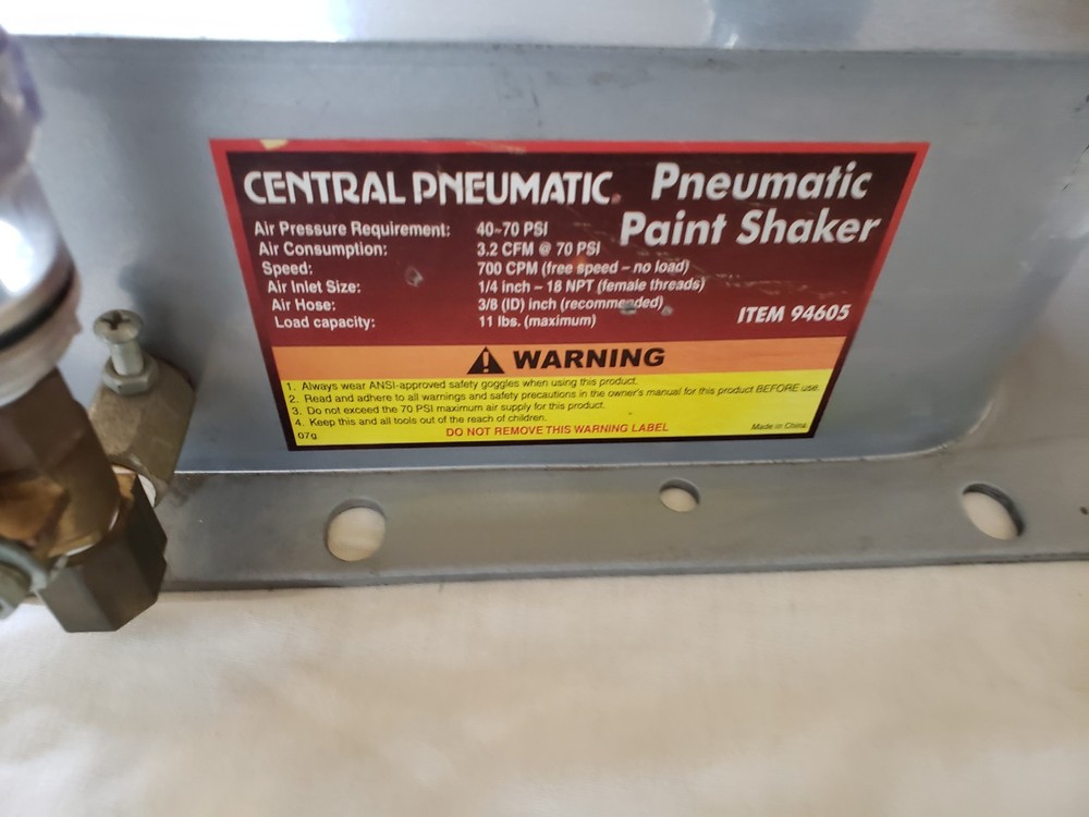 CENTRAL PNEUMATIC PAINT SHAKER 94605