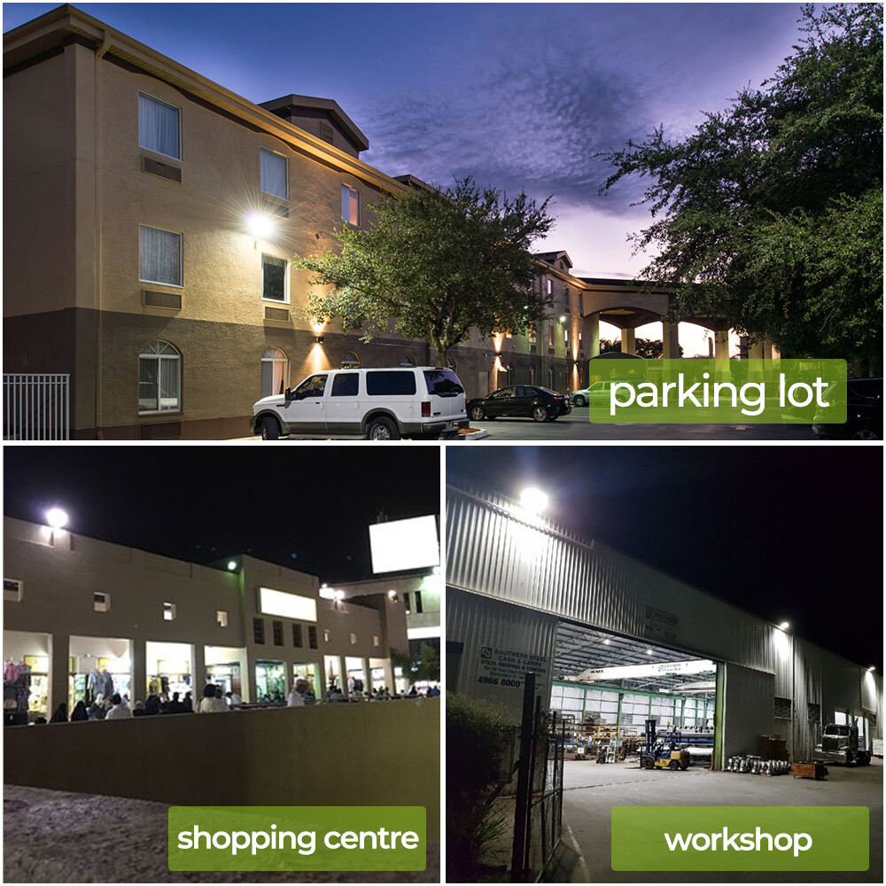 Led Parking Lot Area Light Fixture 100w 150w 200w 300w Shoebox Light Wall Mount