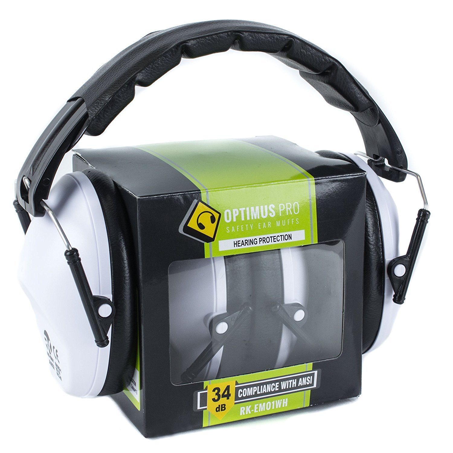 SHOOTING FIRING GUN RANGE NOISE REDUCTION EAR MUFFS HEARING PROTECTION WHITE