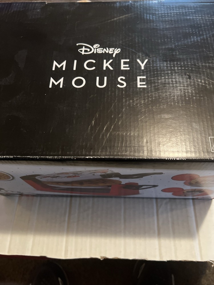 New Disney Mickey Mouse Rotating Bubble Waffle Maker Single Flip