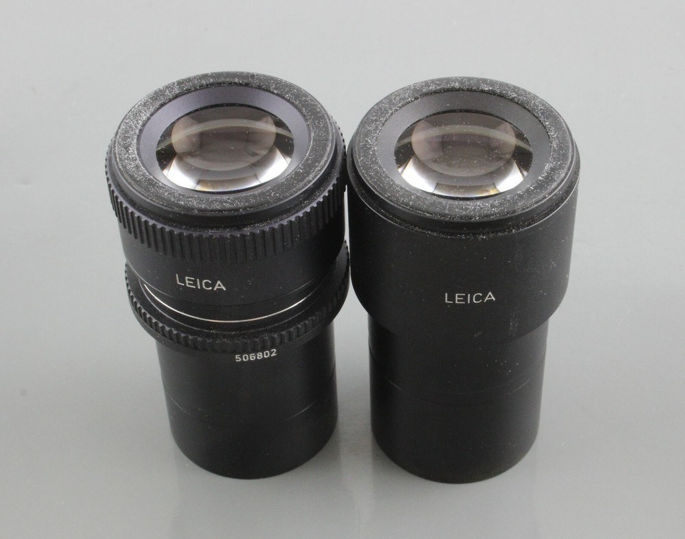 Pair Leica L Plan 10x 20 M Microscope Eyepiece 506802 506809