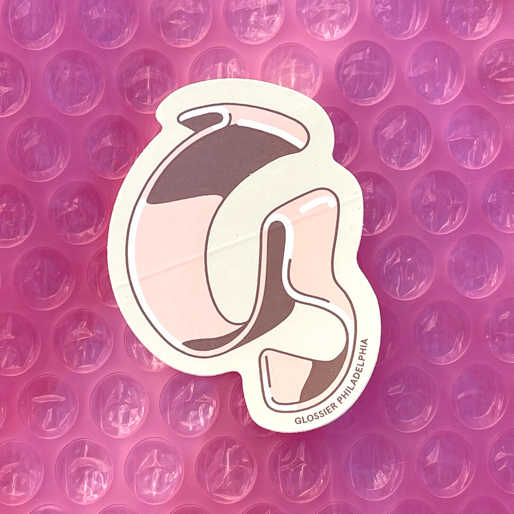 🎀 Glossier PHILADELPHIA G Logo Sticker - Brand New MINT