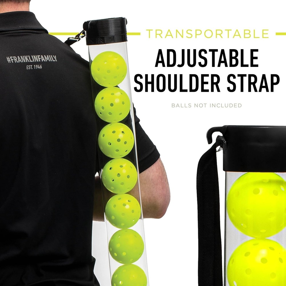 Lightweight Pickleball Picker Upper with Adjustable Strap - Stores 13 Balls