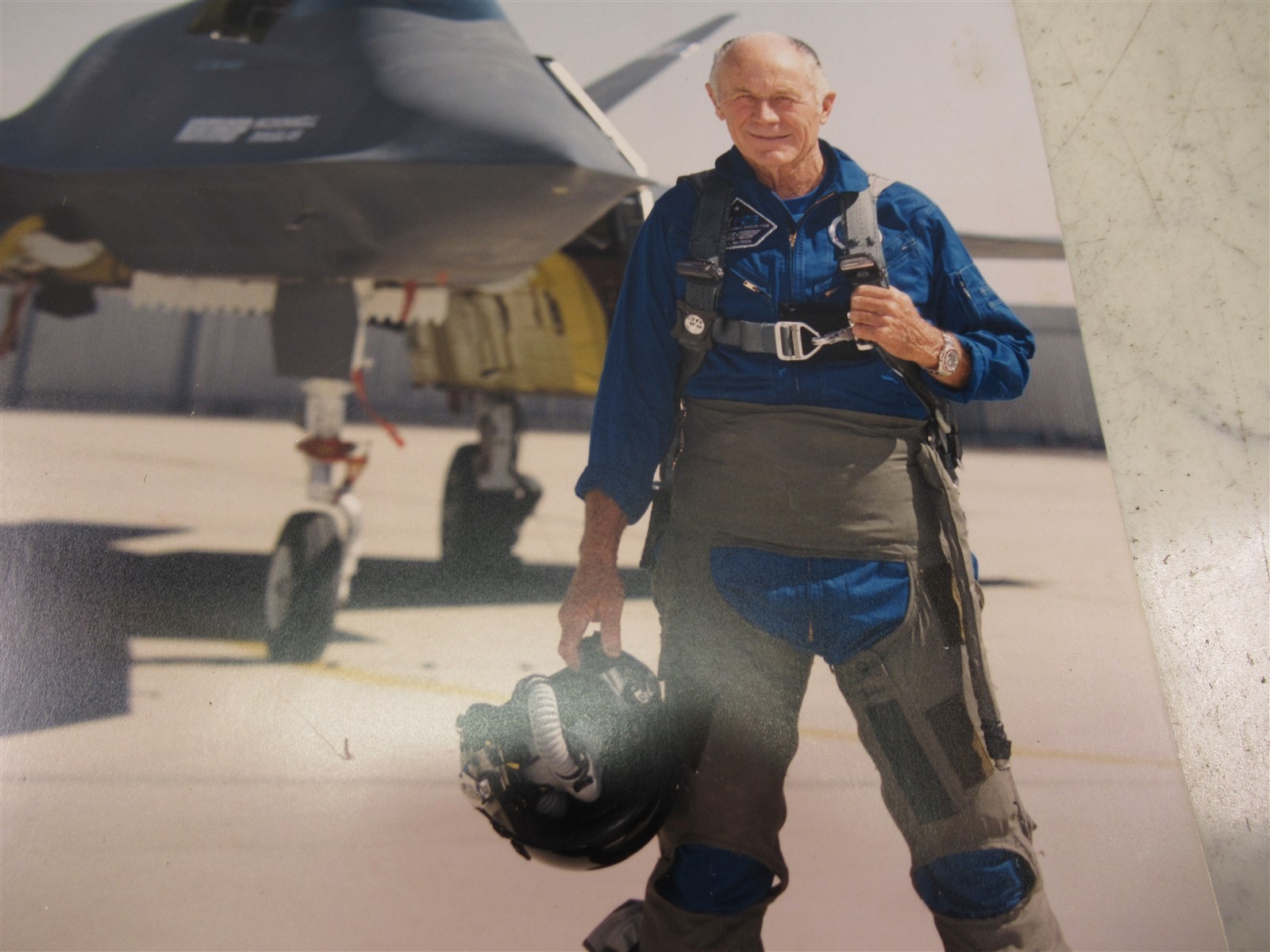 Chuck Yeager Autographed Photo 8x10 Northrop YF-23 "Black Widow II" prototype