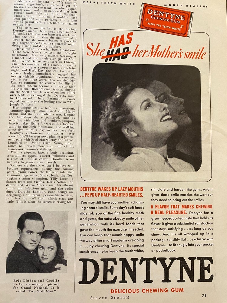Dentyne Gum, Vintage Print Ad