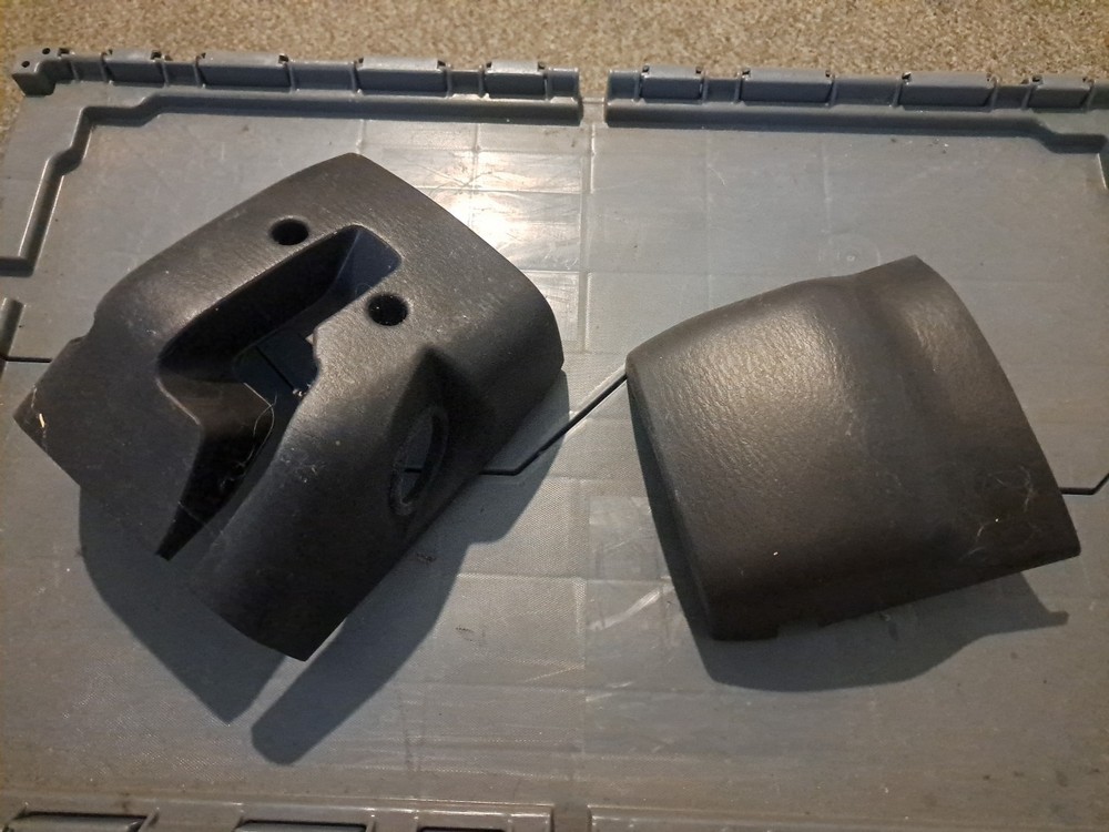 95-99 Eclipse GST OEM lower bottom top steering column cover panel trim grey