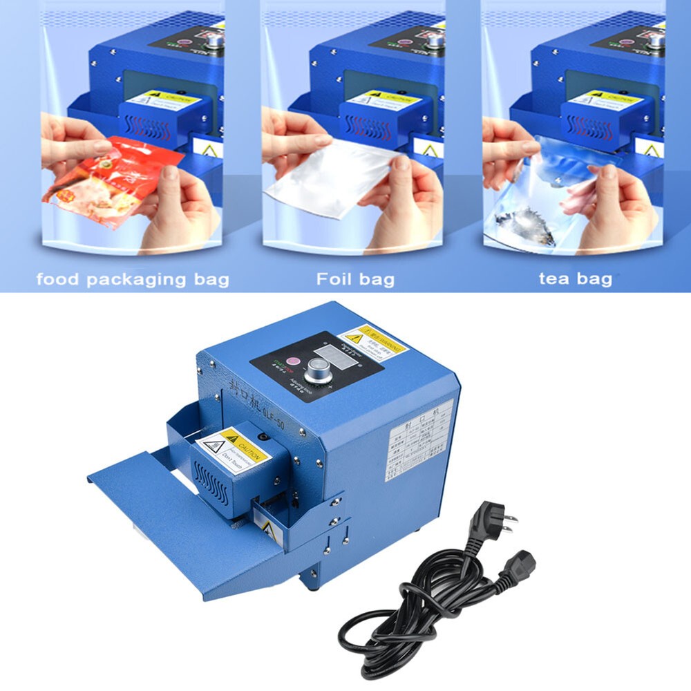 110 Continuous Bag Sealer Roller Sealing Machine Automatic Plastic Bag Sealer