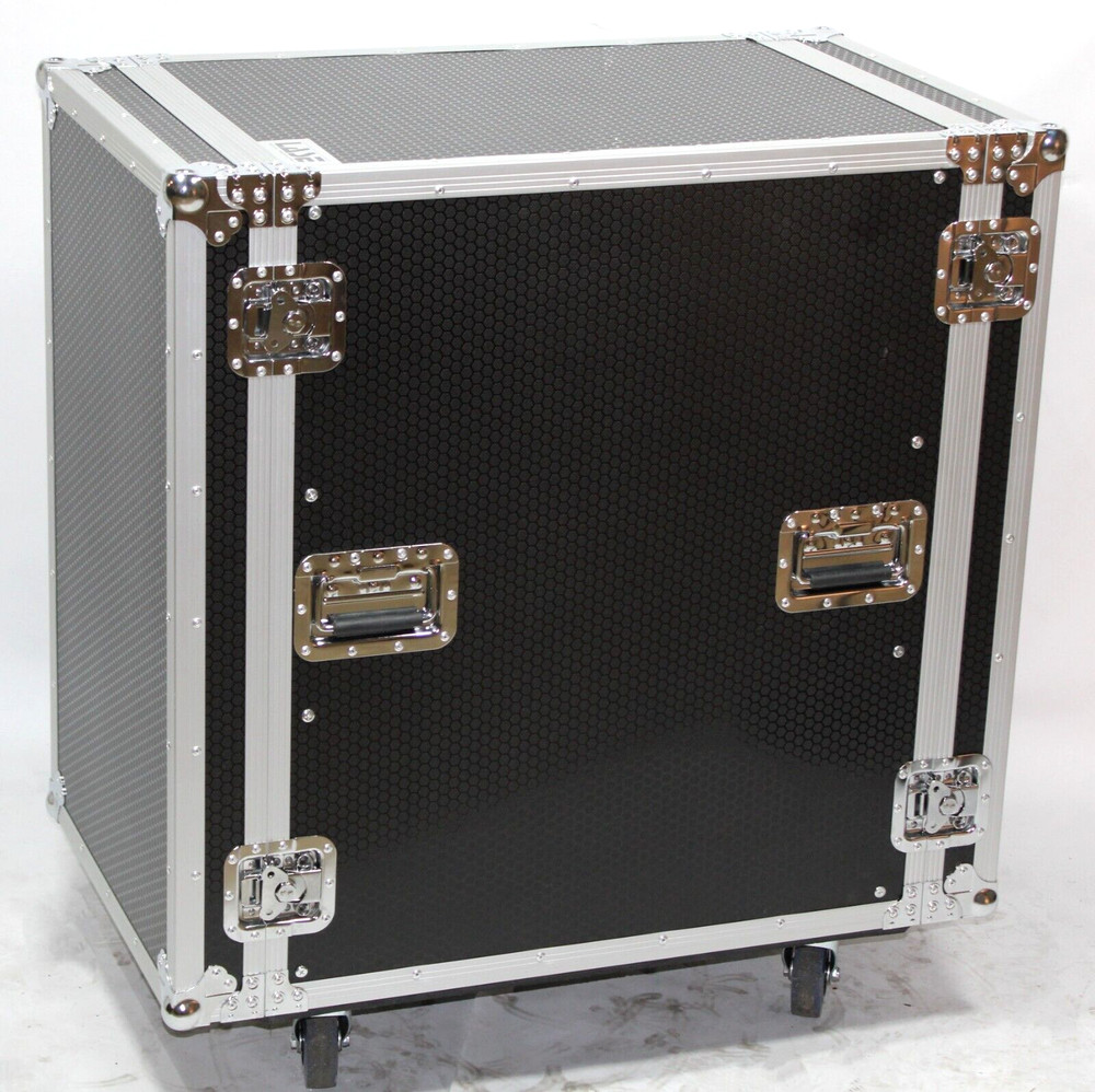 LASE Pro 16 Space ATA SHOCK MOUNT Style Amp Rack Flight Case (28" Deep)