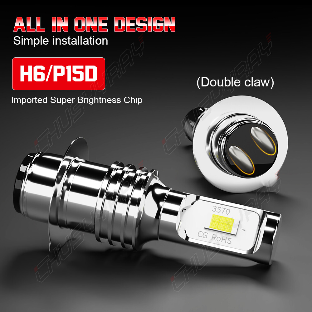 For Yamaha Raptor 350 660R 700 700R LED Headlight 2pcs Bulbs Kit YFM350R YFM660R