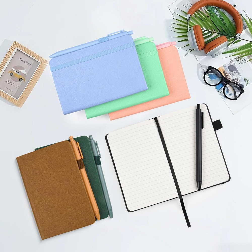 OMEYA Lined Pocket Notebook Journal: 3 Pack Small Notebooks for Note Taking, A6