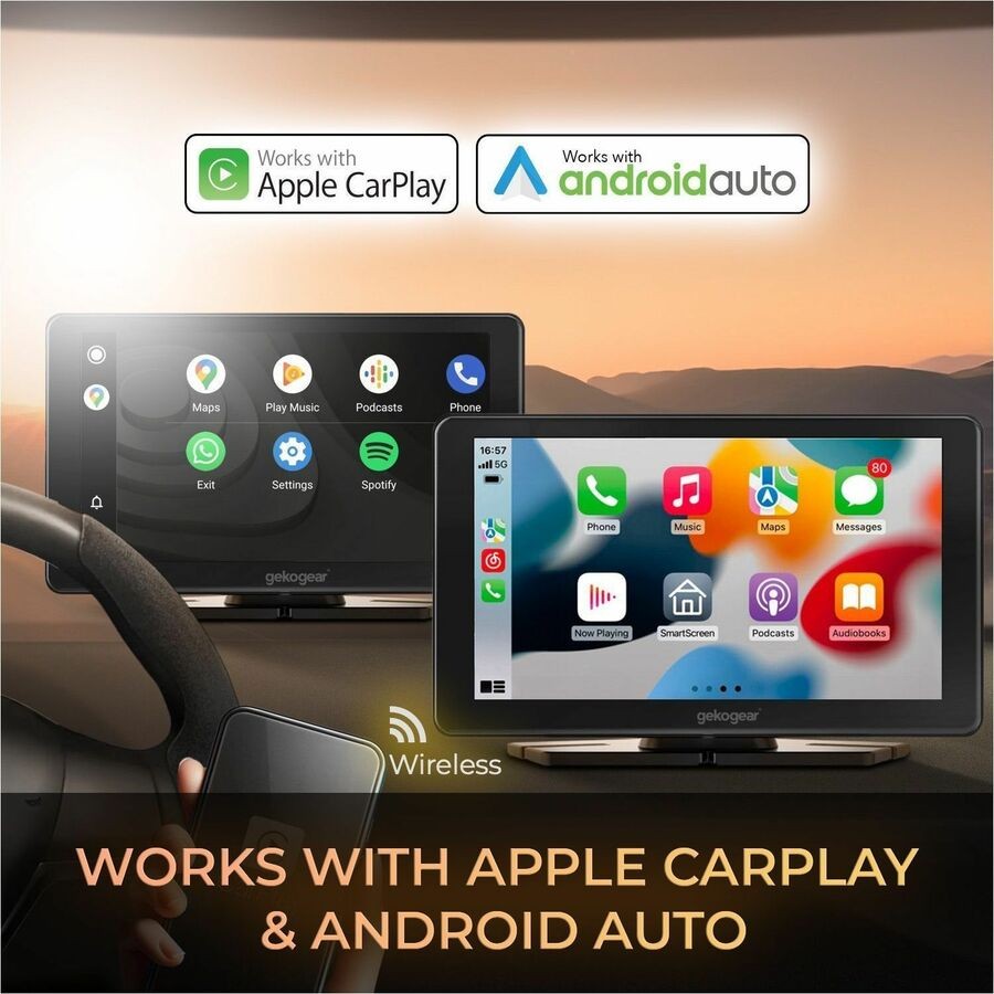 GekoGear Orbit C100 7" Apple CarPlay Android Auto Car Display