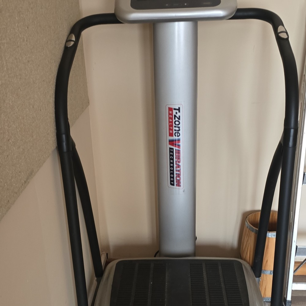 T-Zone Oscillating Vibration Platform Silver Black 7 Programs Steps Massage