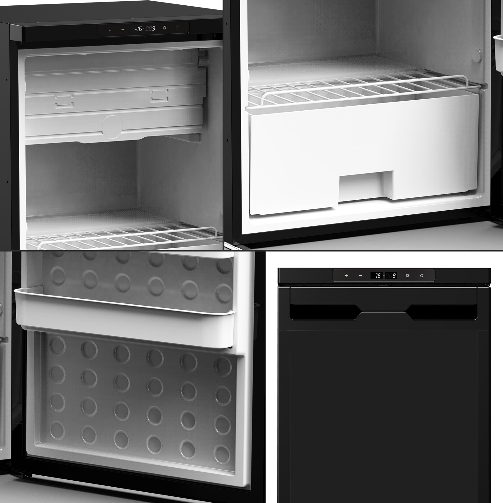 Mini Refrigerator AC110 DC 12V Fridge 2.3cu ft/65L RV Refrigerator for Truck RV