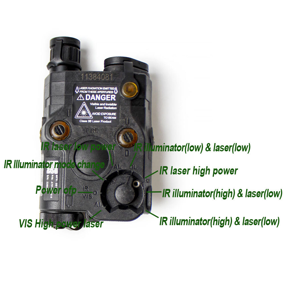 SOTAC PEQ-15 Tactical Weapon Light with IR/Green Laser, New