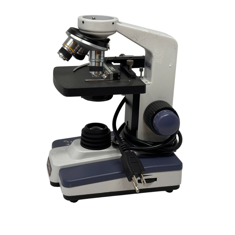 OMANO Compound Microscope w/ 4x 10x 40x Objectives – LED Light