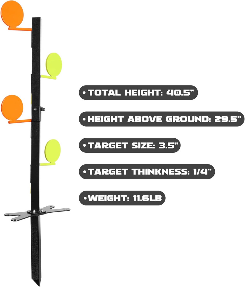 .22 Rimfire Dueling Tree - Detachable Three-Section Ground Insert Design