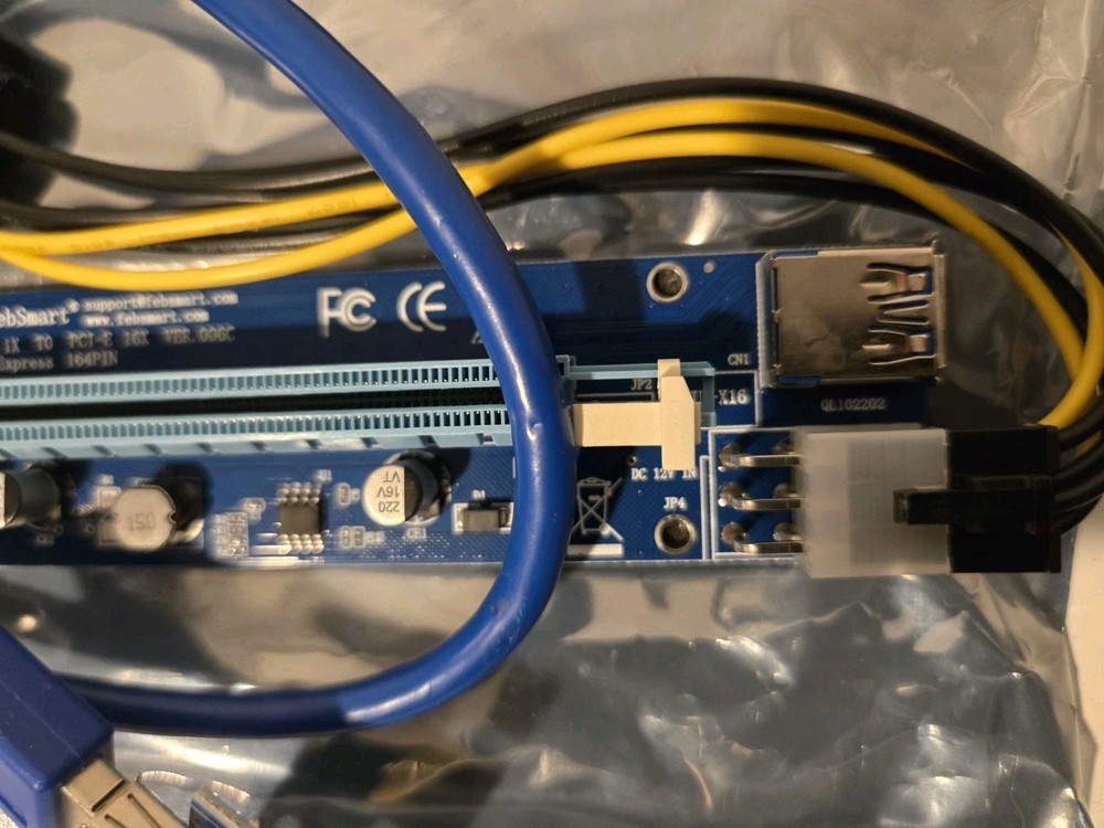 Febsmart PCI-E 1x To Pci-e 16x Riser Card New