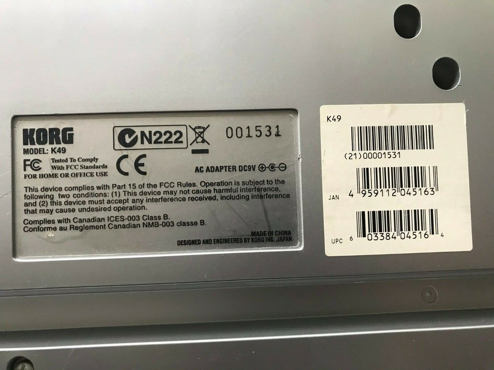 Korg K49 49-Key USB MIDI Studio Controller