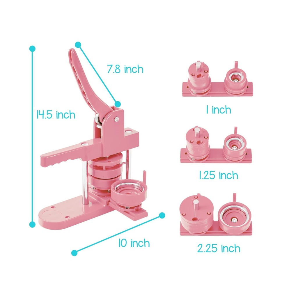 Ganggend Button Maker Machine Multiple Sizes, 1''+1.25''+2.25'' Button Badge ...