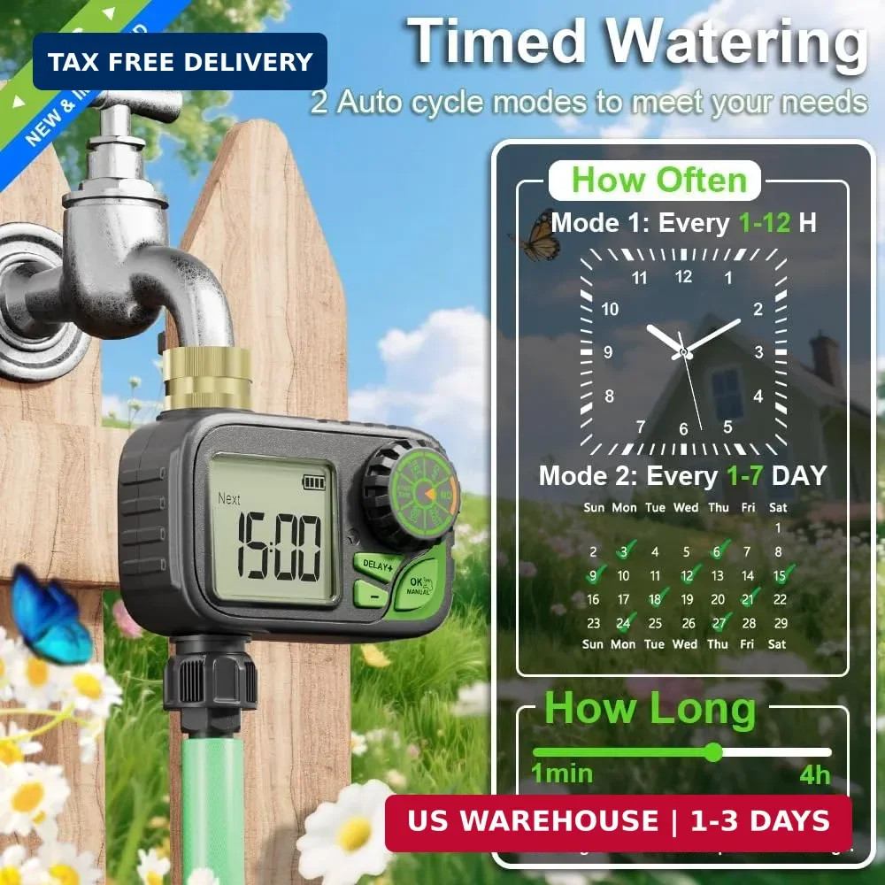 Sprinkler Timer Water Hose Timer - Programmable Digital Irrigation Outdoor Water