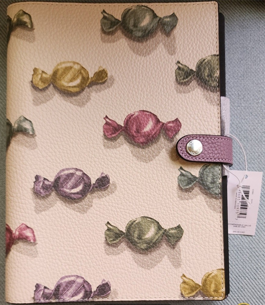 Coach Notebook With Candy Print NWT