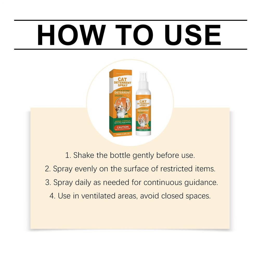 Cat Anti Scratch Deterrent Spray 100ml Cat Deterrent Spray