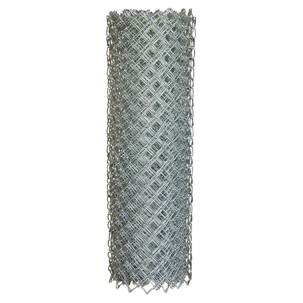 6 Ft. X 50 Ft. 11.5- Gauge Galvanized Steel Chain Link Fence Fabric Diamond Mesh