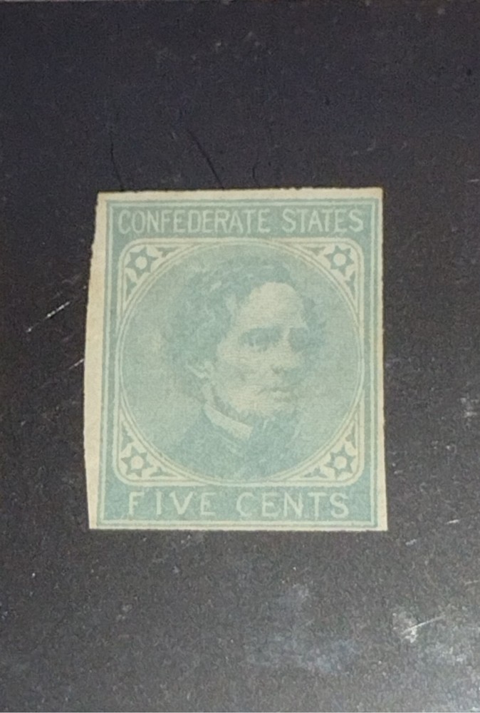 Confederate CSA # 6 5 cents one used and two MNG