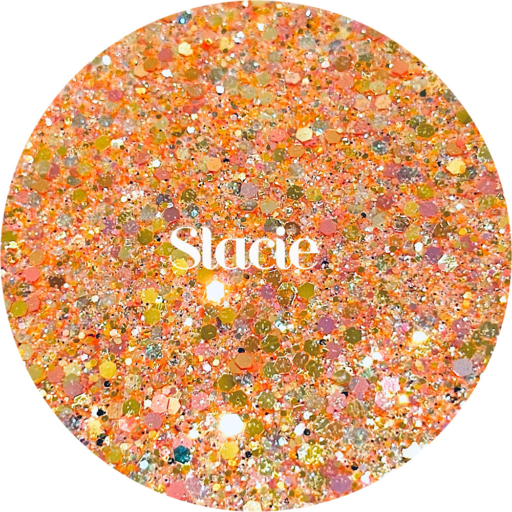 Premium Polyester Glitter - Orange Chunky Mix