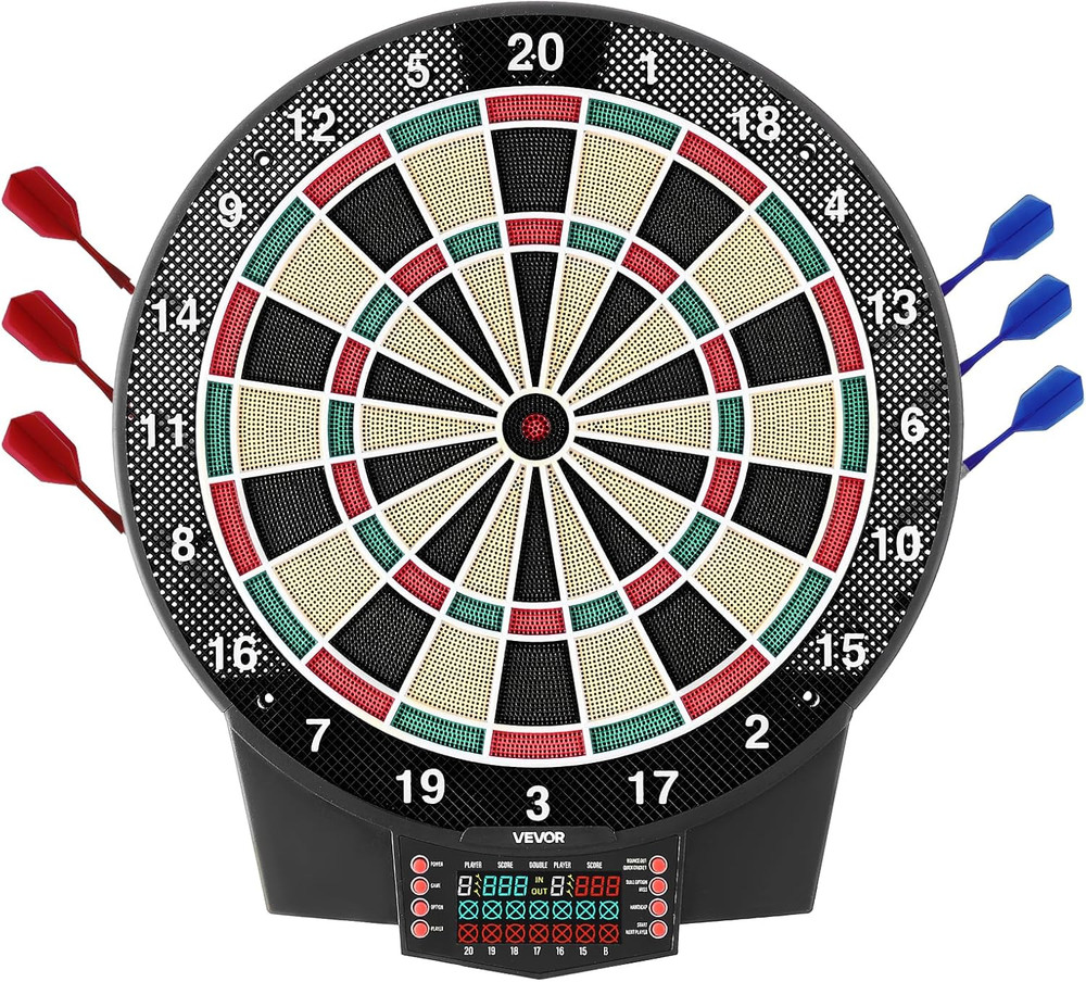 Electronic Dart Board, 15.5" Target Dartboard with 43 Games & 320+ Variations fo