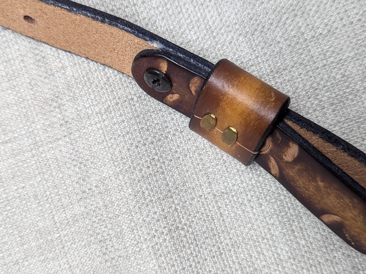 vintage CUSTOM cowhide leather TOOLED deer hunting RIFLE SLING gun belt CRAIG