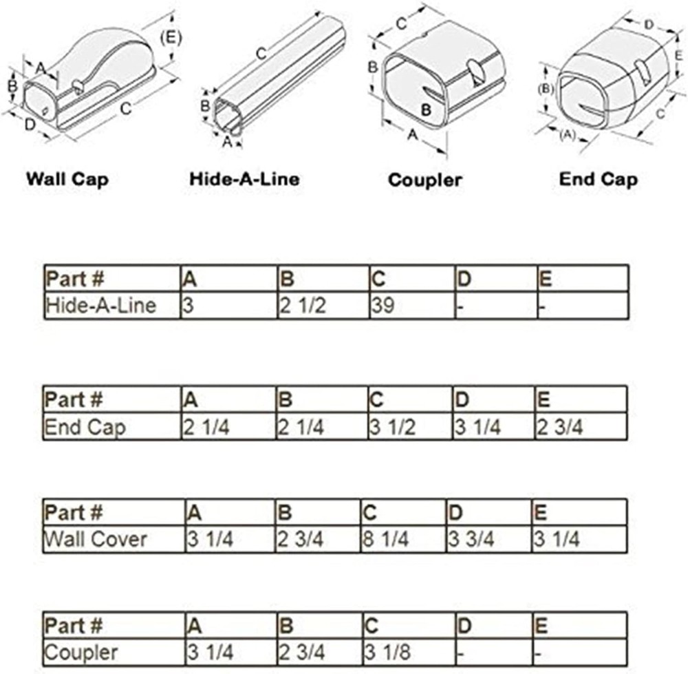 Mini Split Line Set Cover Kit - Paintable Mini Split Cover for Air Conditione...