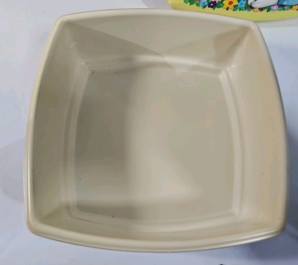 Vintage Ullman Easter Bunny Blow Mold Plastic Container 3D Design