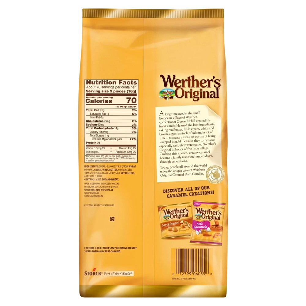 Werther's Original Hard Caramel Candy, 30 oz