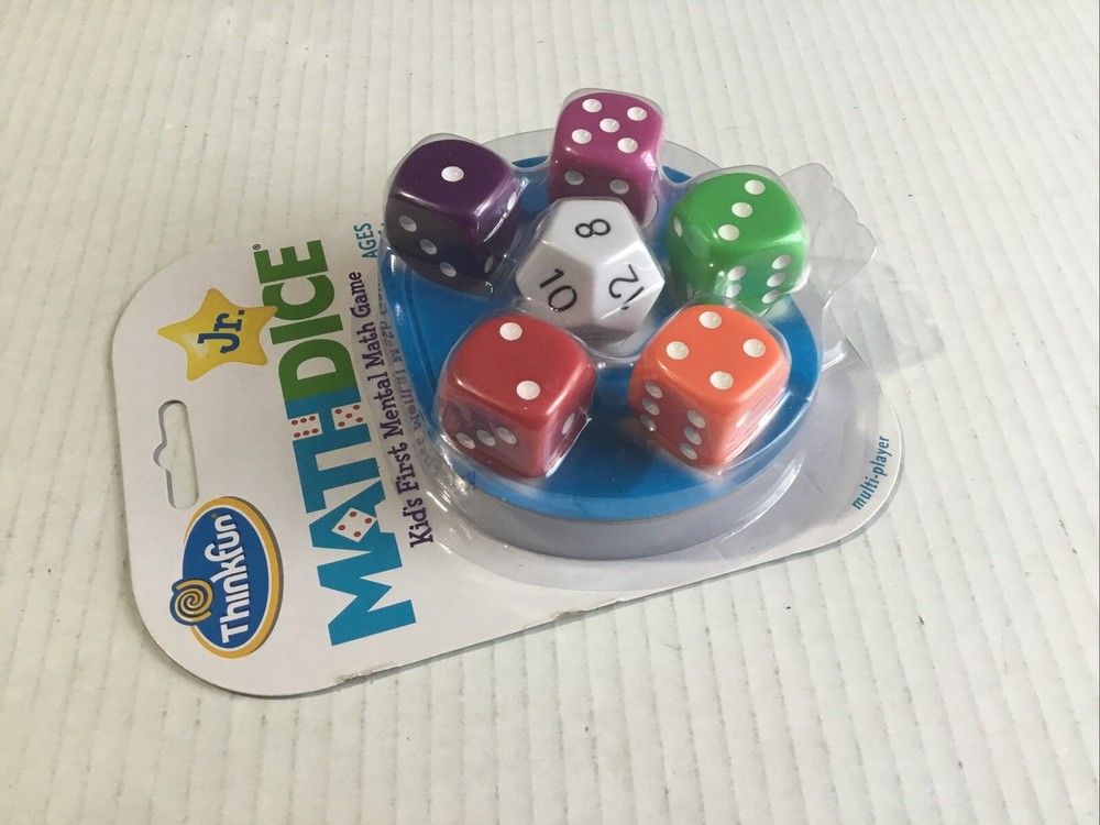 Thinkfun Jr. Math Dice Jr Kids First Mental Math Game Learning Ages 6+ *NEW