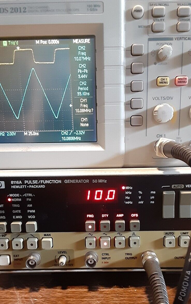Pulse/Function Generator 50MHz 10V p-pk WORKS GREAT HP8116A Programmable Burst