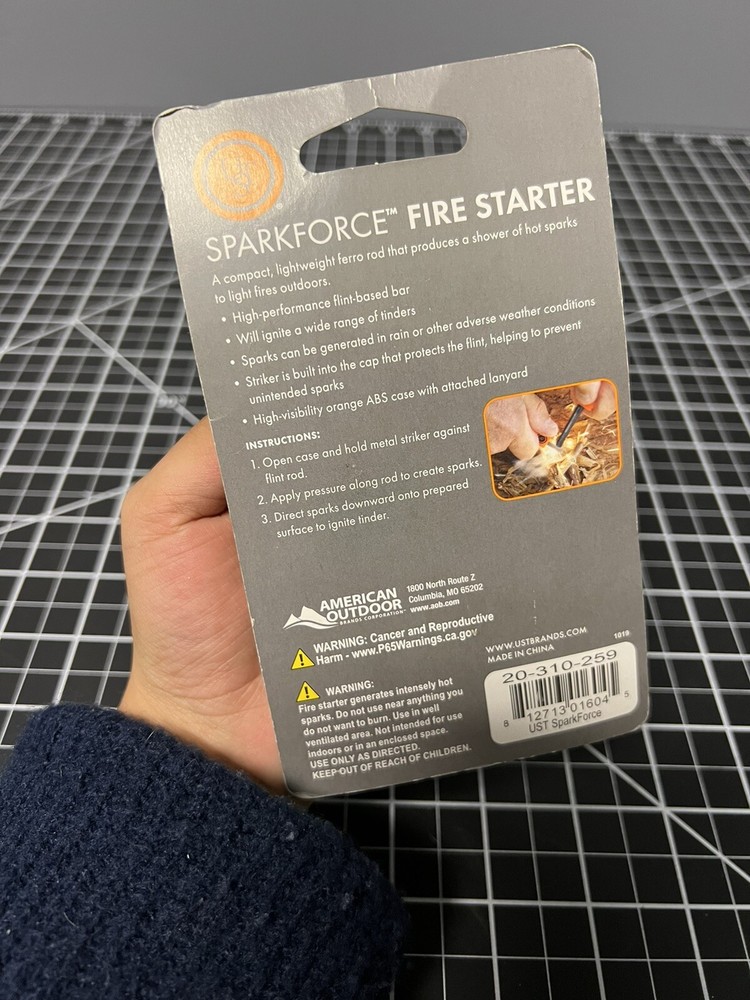 ust SparkForce Fire Starter with Durable Construction and Lanyard for Camping...