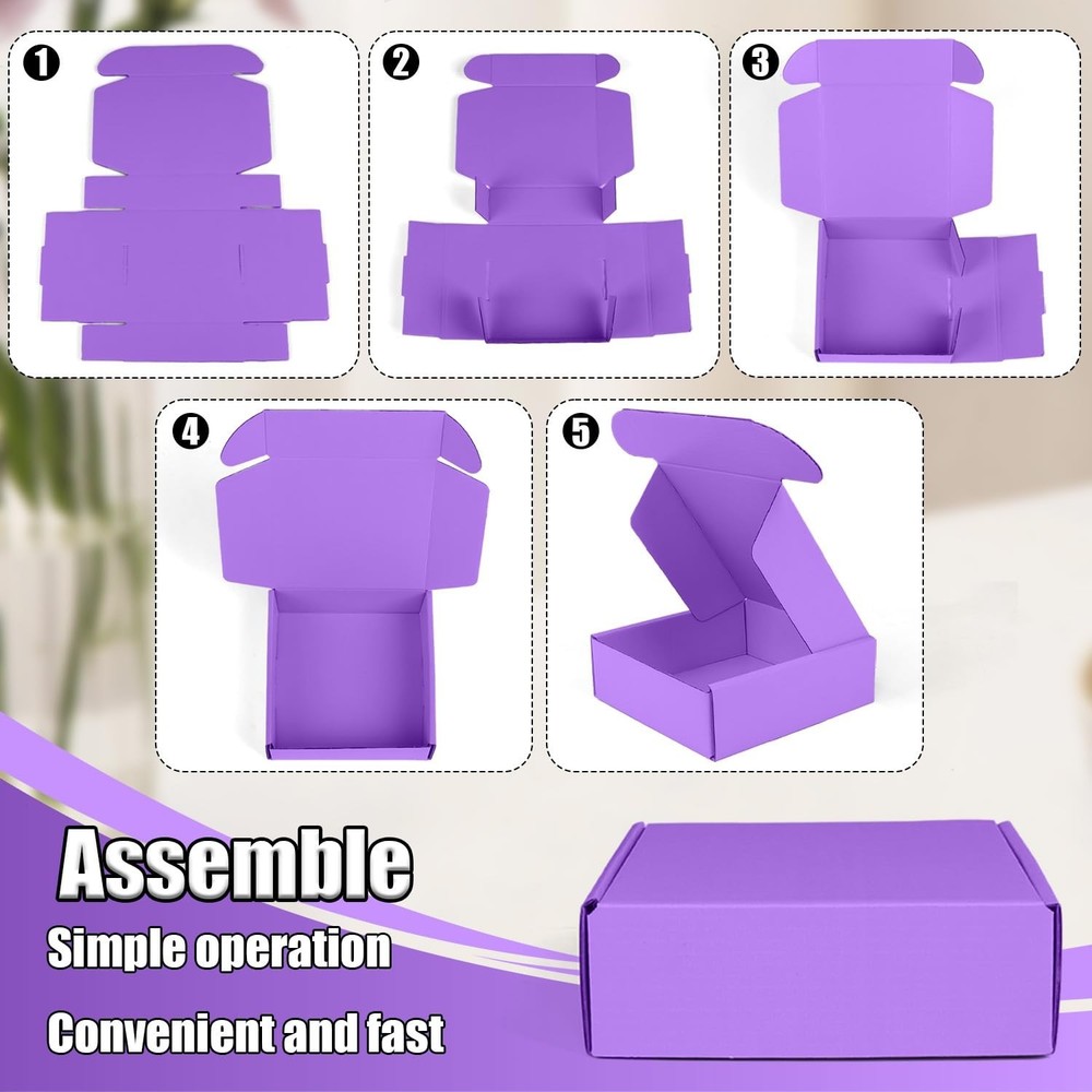 Small Shipping Boxes, 50 Pack Cardboard Box Corrugated Mailer Boxes Small Cor...