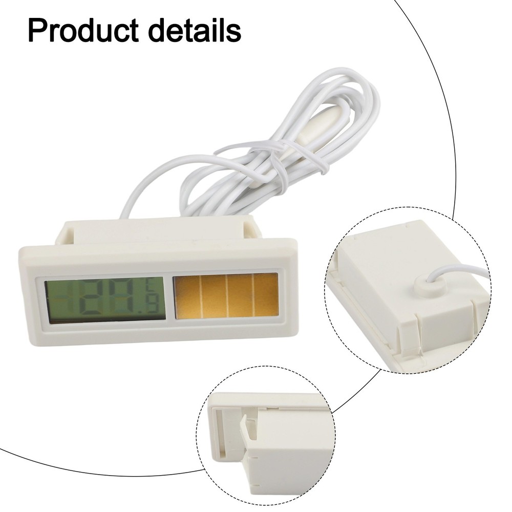 Sleek LCD Solar Thermometer Sensor for Accurate Temperature Measurement