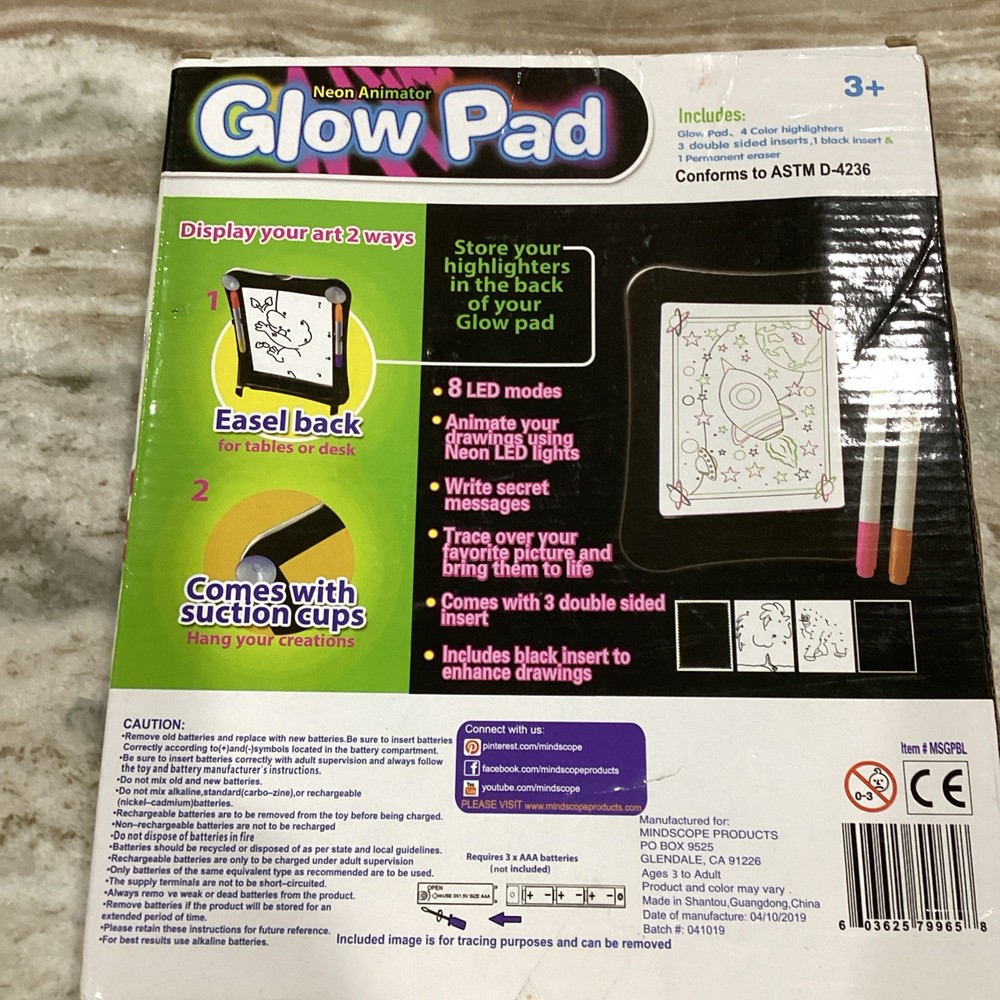 MINDSCOPE NEON ANIMATOR GLOW PAD