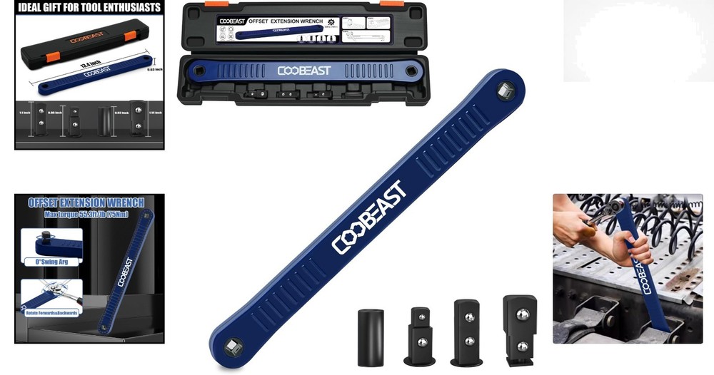 Offset Extension Wrench - Impact-Ready Tool for Tight Space Accessibility
