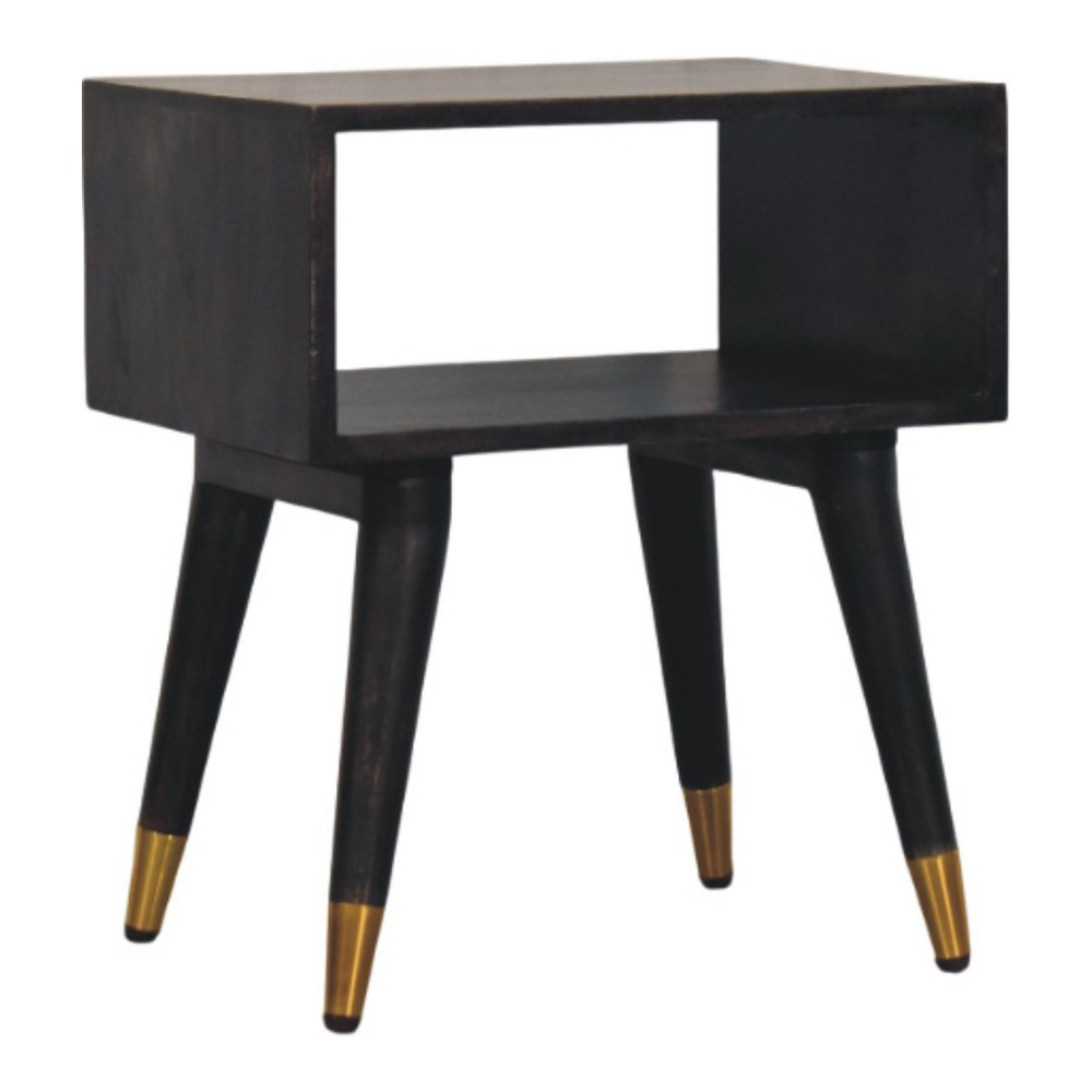 Solid Wood Mid-Century Open Bedside