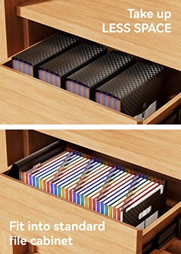 File Organizer, Expanding File Folder A4 Letter 26 Pockets Checkered Pattern
