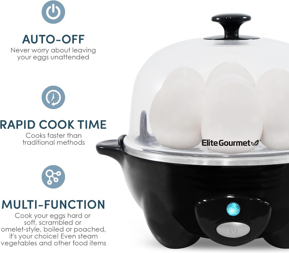 Versatile Egg Cooker: Soft, Medium, Hard Boiled & Poached Eggs in Minutes